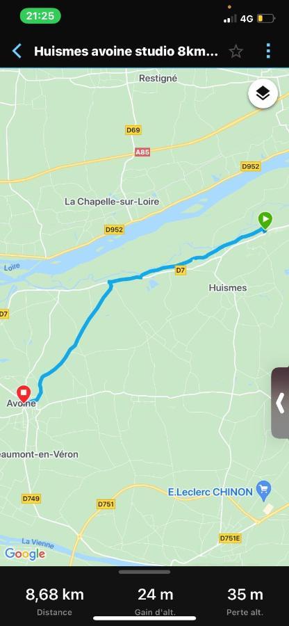 Studio Indre, La halte de Cuzé, aux abords de la Loire à vélo Huismes Exterior foto